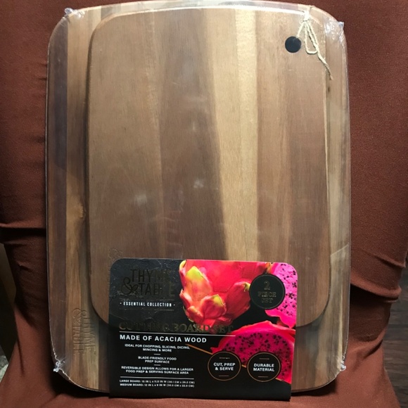 Thyme & Table Essential Collection Cutting Board Set 2 Piece New - Picture 3 of 10